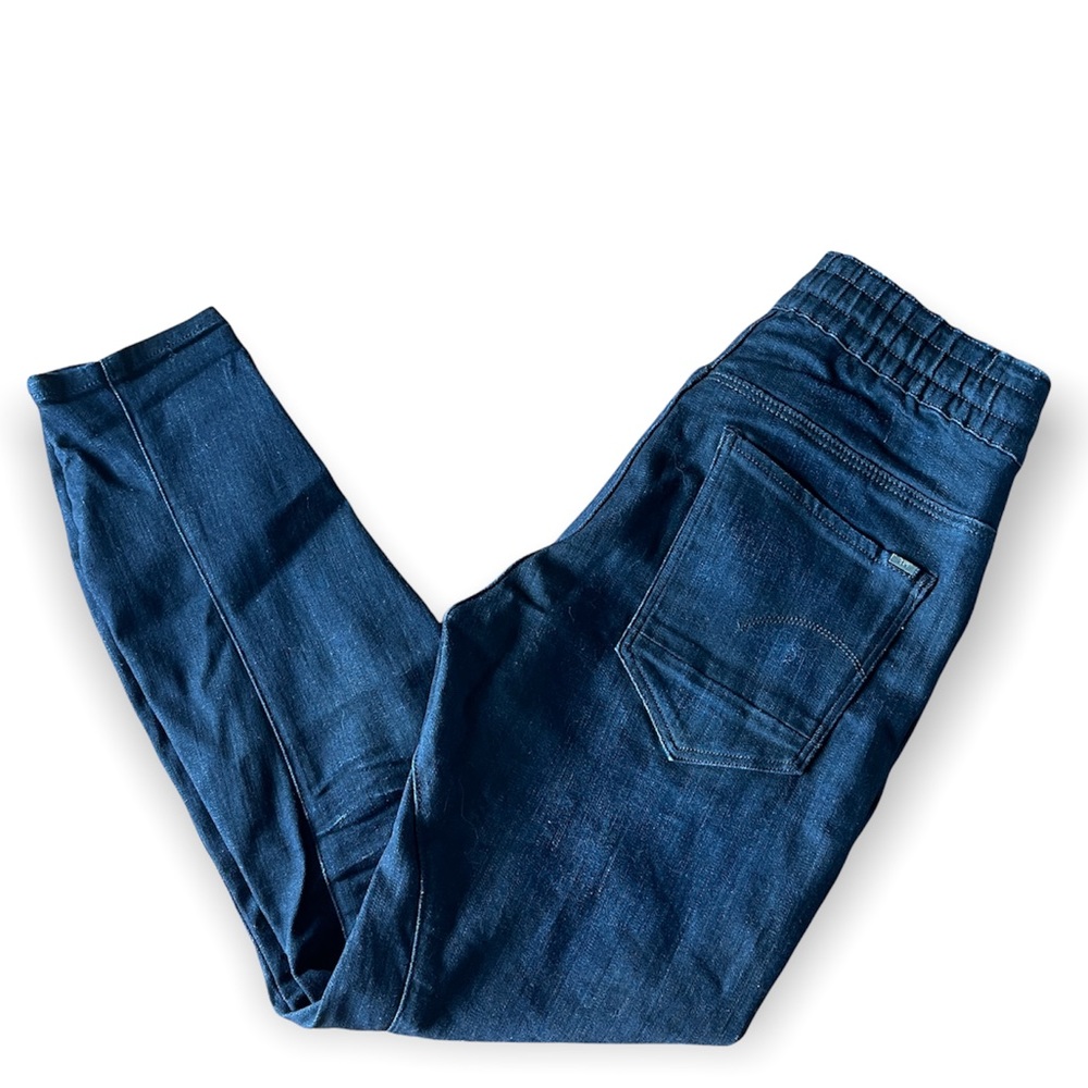 NWT G-Star Raw Arc 2.0 3D Sport Mid Waist Boyfriend Jeans Deep Ocean Blue 25